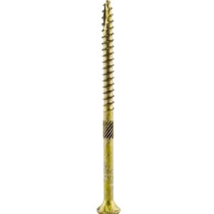 (1 LB, 76 PCS) #9 x 3" Premium Outdoor Deck Dura-Screws, Rust Resistant, Branze Flat Torx Star Drive Head Serration Double Tread Exterior Coated Dura-Screws