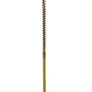 (1 CASE, 1000 PCS) #10 x 5" Premium Outdoor Deck Dura-Screws, Rust Resistant, Branze Flat Torx Star Drive Head Serration Double Tread Exterior Coated Dura-Screws