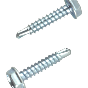 (1 LB, 319 PCS) #6 x 3/4" Zinc Plated Case Hardened Steel Hex Washer Head Self Drilling Sheet Metal Dura-Screws