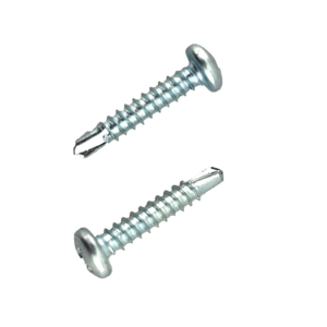 (1 LB, 366 PCS) #6 x 3/4" Zinc Plated Case Hardened Steel Phillips Pan Head Self Drilling Sheet Metal Dura-Screws