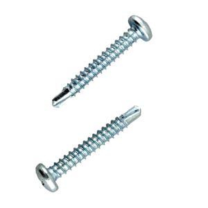 (1 CASE, 10000 PCS) #6 x 1" Zinc Plated Case Hardened Steel Phillips Pan Head Self Drilling Sheet Metal Dura-Screws